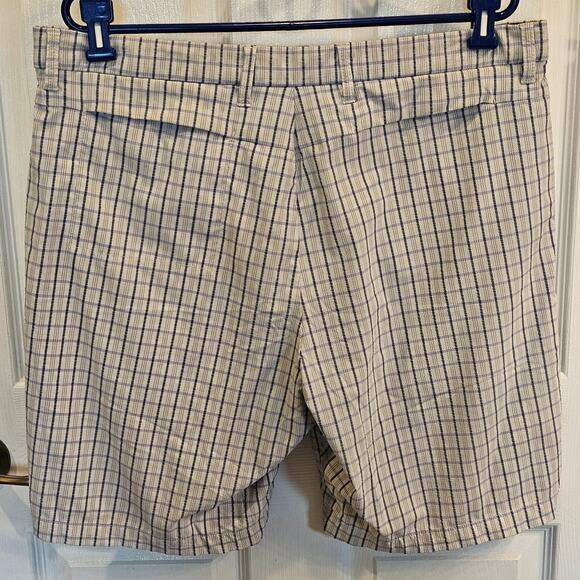 Tommy Bahama Striped Flat Front Shorts Blue White Breathable Mens Size 36 - Picture 3 of 7